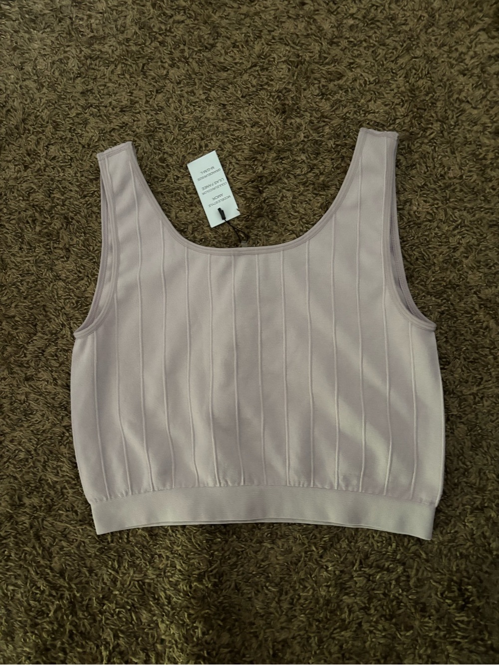 Women’s Ribbed Scoop Neck Tank Top - Light Lilac